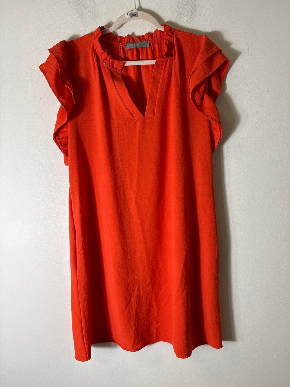 Pixi + Ivy Orange Shift Dress Sz L